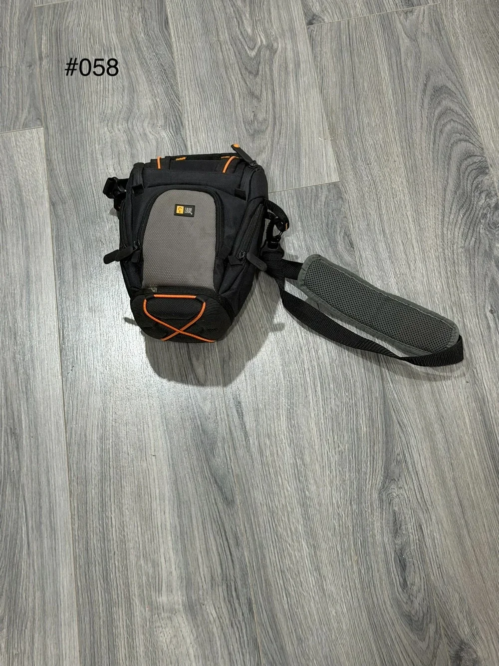 Case Logic Gray & Black Compact Camera Shoulder Bag with Orange Accents